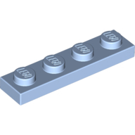 Lego destička 1x4, světle modrá jasná (6013805, 4623175)